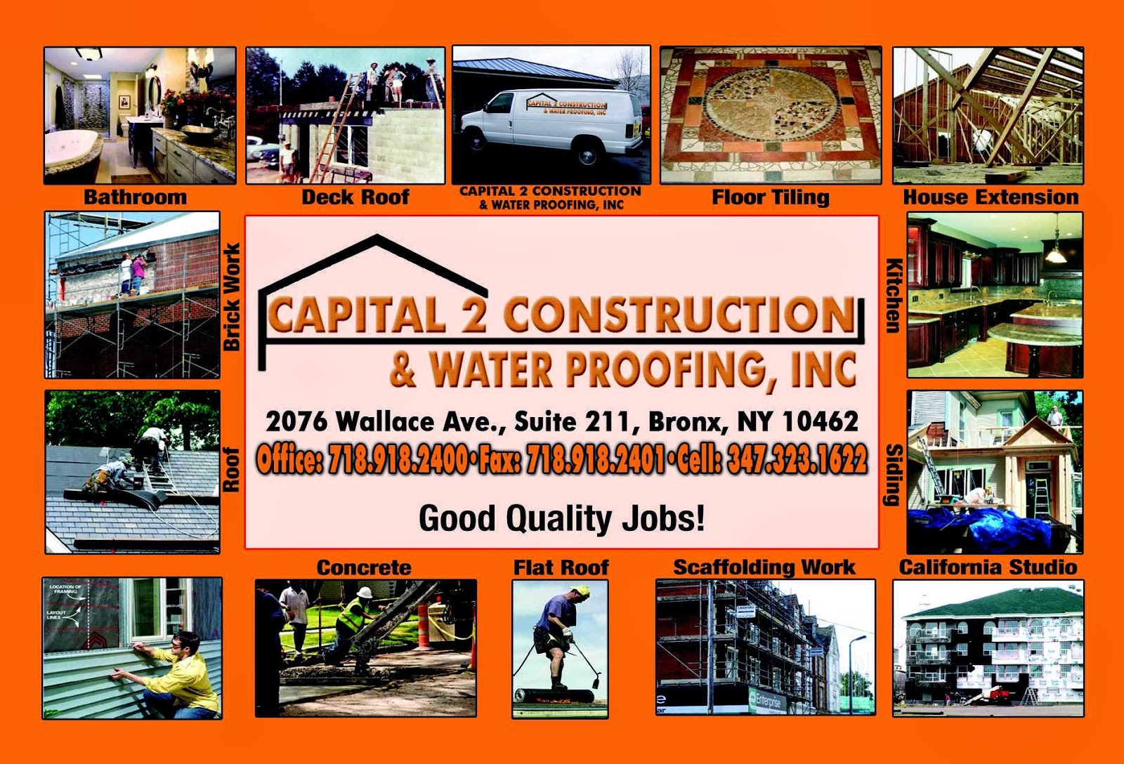 Photo of capital 2 construction & waterproofing inc. in Queens City, New York, United States - 1 Picture of Point of interest, Establishment, Store, Home goods store, General contractor, Roofing contractor