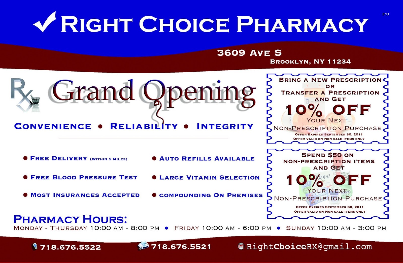 Photo of Right Choice Pharmacy in Brooklyn City, New York, United States - 4 Picture of Food, Point of interest, Establishment, Store, Health, Pharmacy