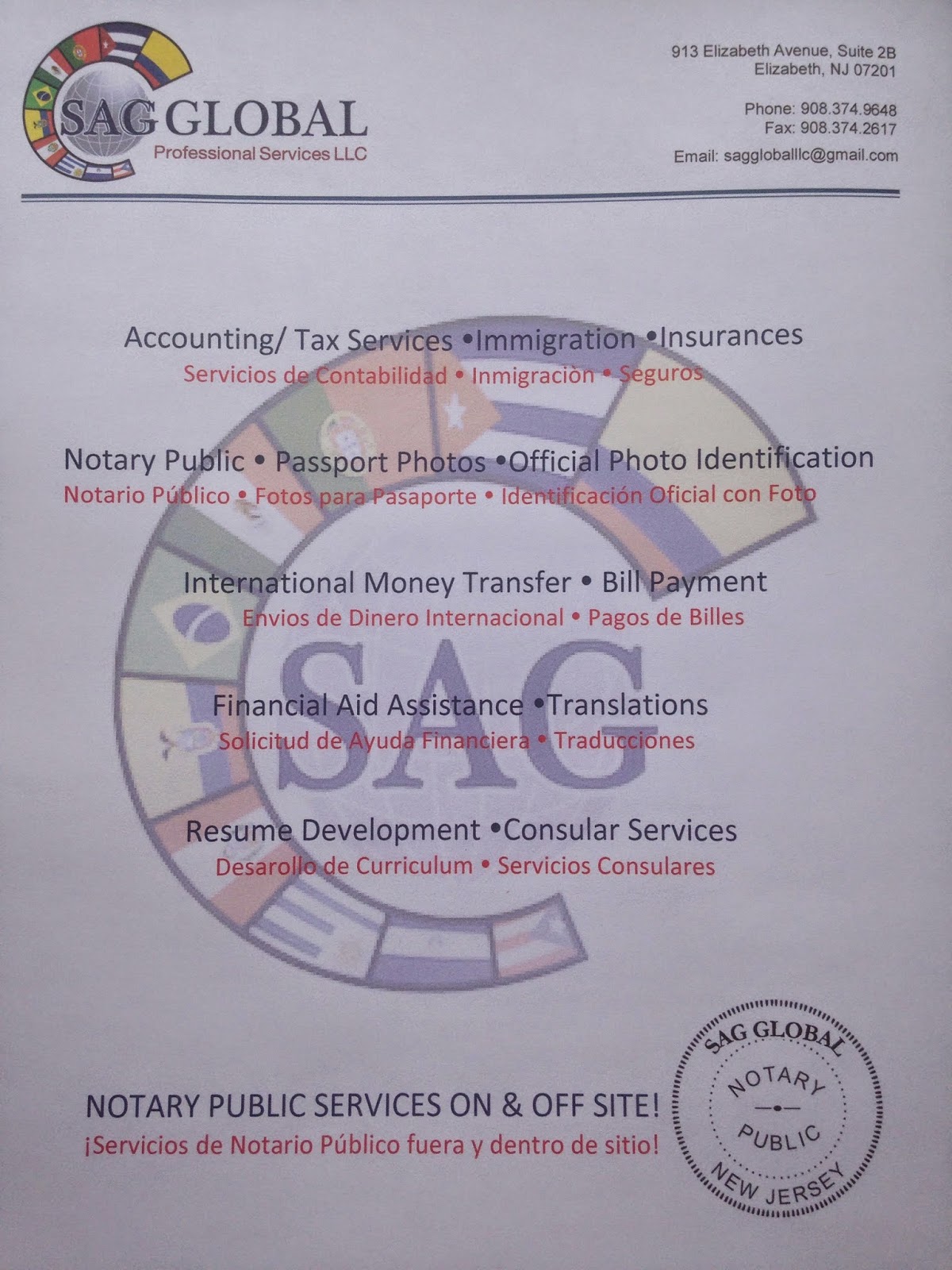 Photo of SAG Global in Elizabeth City, New Jersey, United States - 4 Picture of Point of interest, Establishment, Finance, Accounting, Insurance agency