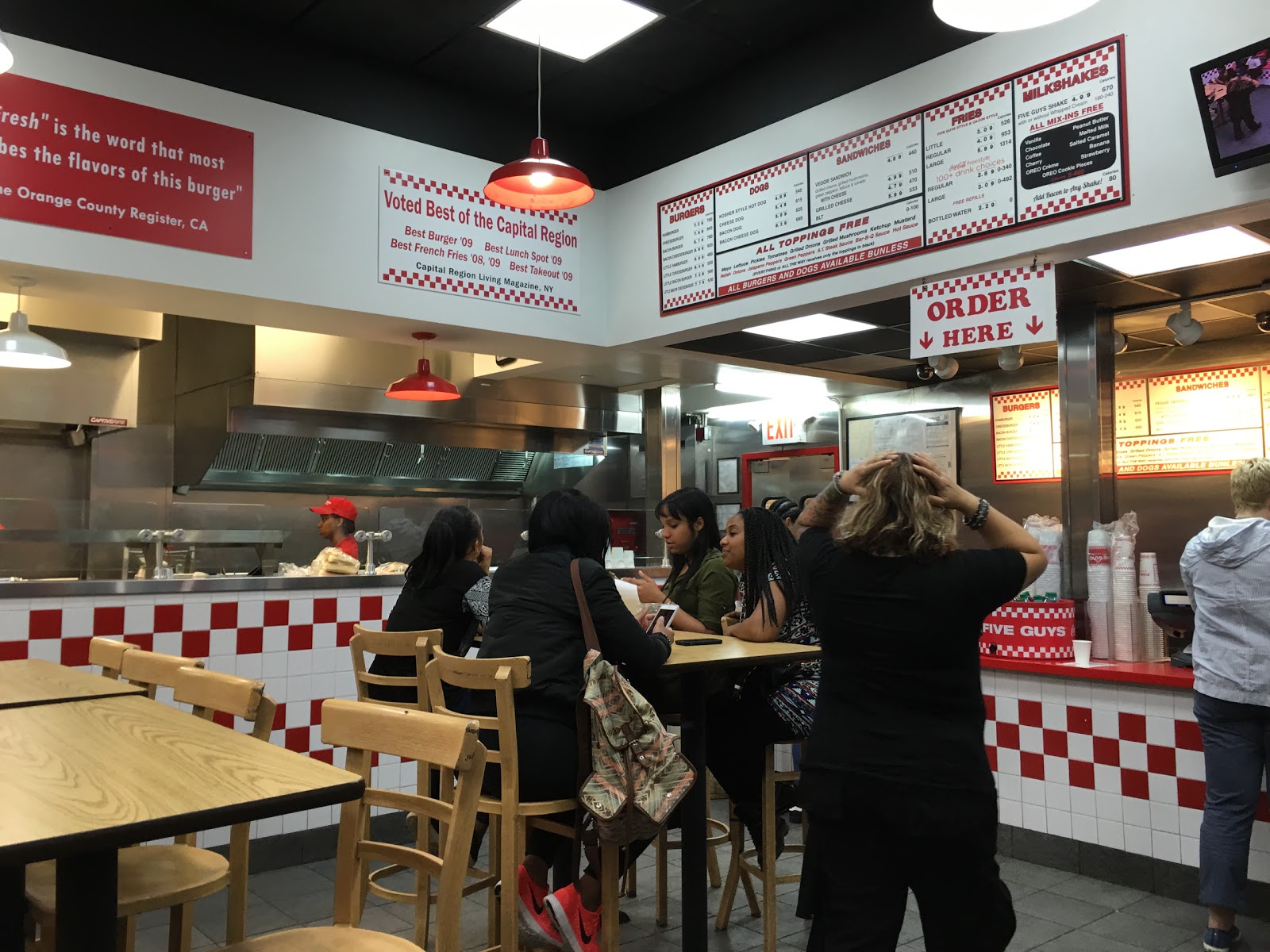 Photo of Five Guys Burgers and Fries in New York City, New York, United States - 9 Picture of Restaurant, Food, Point of interest, Establishment, Meal takeaway