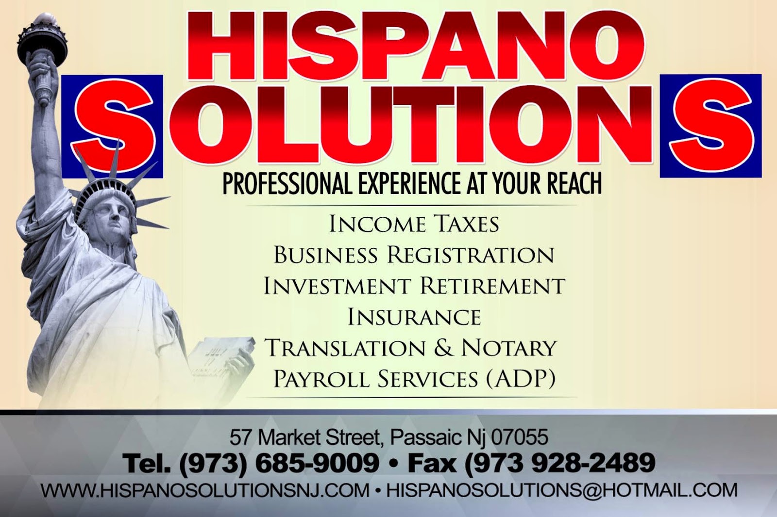 Photo of Hispano Solutions in Passaic City, New Jersey, United States - 1 Picture of Point of interest, Establishment, Finance, Accounting, Insurance agency