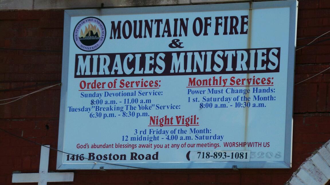 Photo of Mountain of Fire and Miracles Ministries in Bronx City, New York, United States - 2 Picture of Point of interest, Establishment, Church, Place of worship