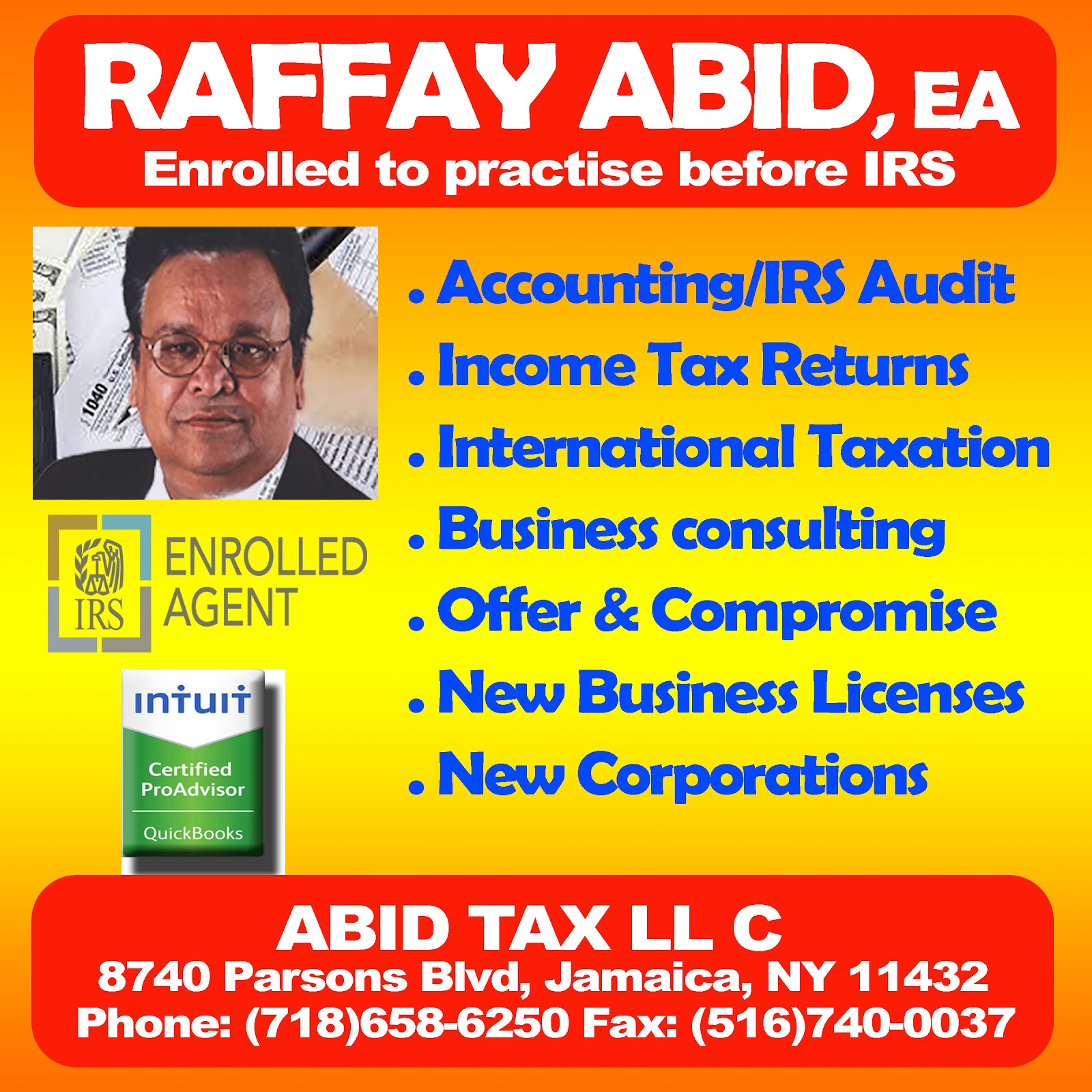 Photo of Abid Tax LLC in Queens City, New York, United States - 7 Picture of Point of interest, Establishment, Finance, Accounting