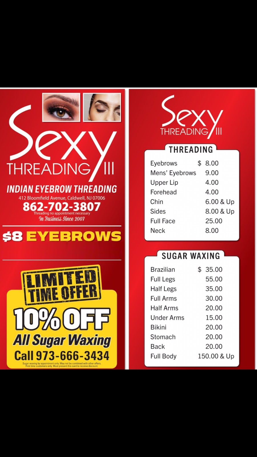 Photo of Sexy Threading 3 in Caldwell City, New Jersey, United States - 2 Picture of Point of interest, Establishment, Beauty salon, Hair care