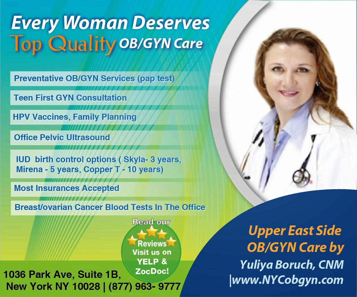 Photo of Yuliya Boruch Best Gynecologist & GYN NYC in New York City, New York, United States - 3 Picture of Point of interest, Establishment, Health, Doctor