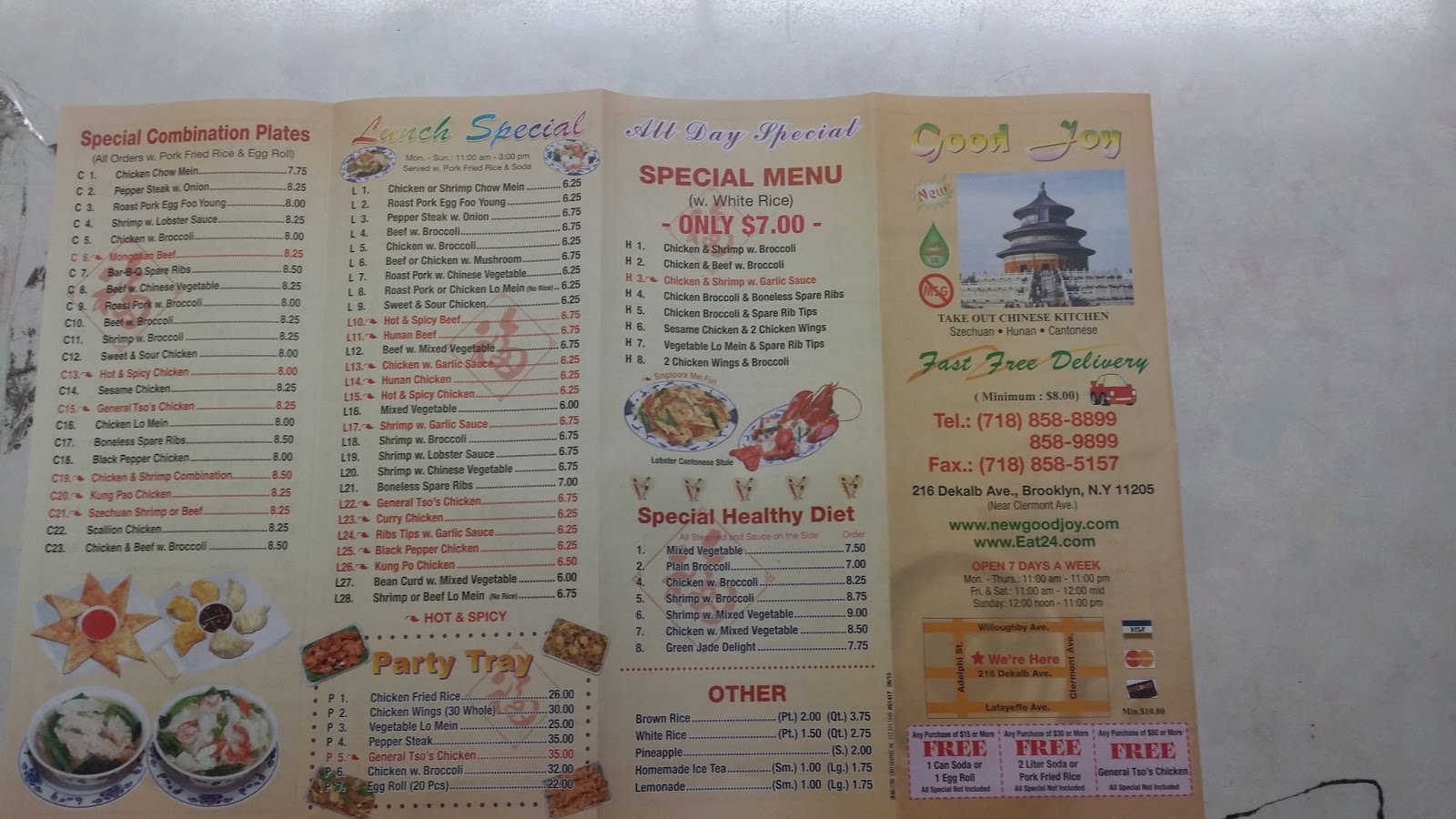 Photo of New Good Joy Take Out Restaurant in Kings County City, New York, United States - 3 Picture of Restaurant, Food, Point of interest, Establishment, Meal takeaway