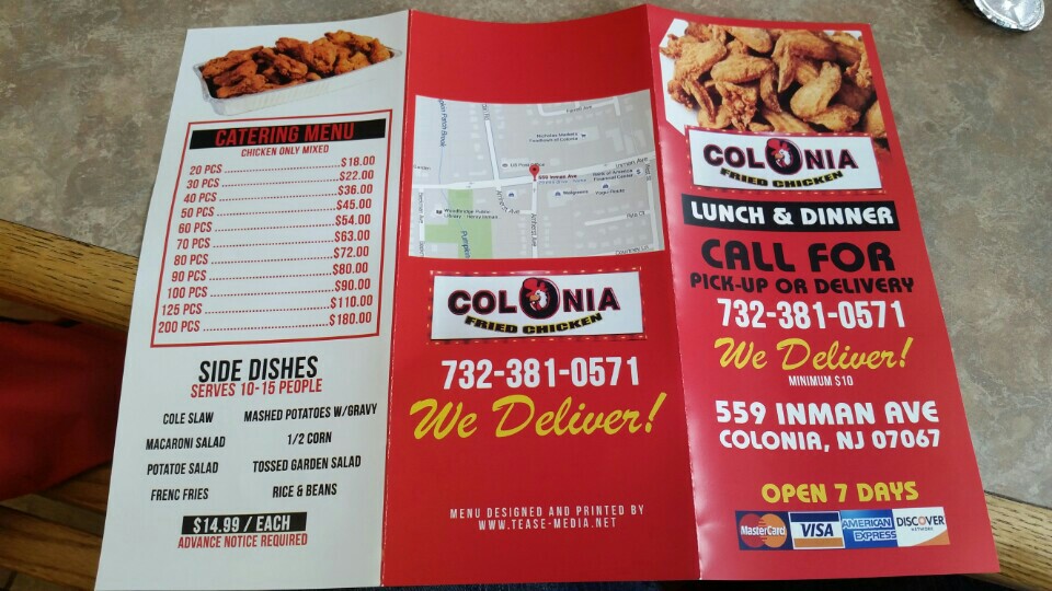 Photo of Colonia Fried Chicken in Woodbridge Township City, New Jersey, United States - 4 Picture of Restaurant, Food, Point of interest, Establishment