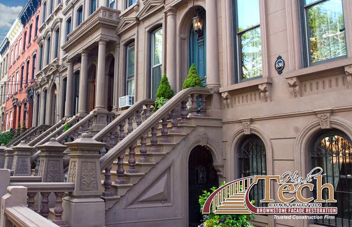 Photo of High Tech Construction - Brownstone Facade Restoration in Kings County City, New York, United States - 1 Picture of Point of interest, Establishment, Store, Home goods store, General contractor, Roofing contractor