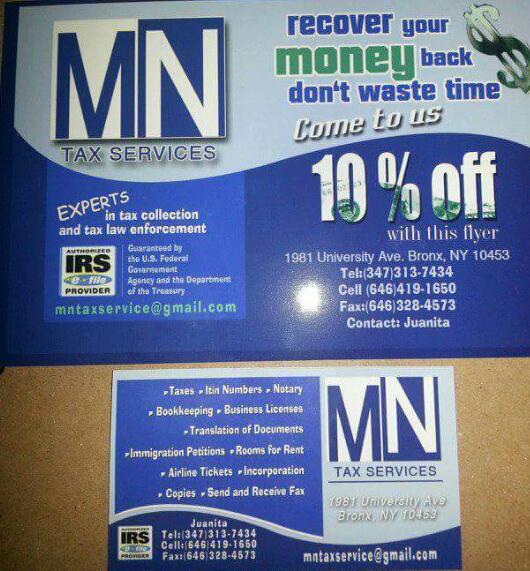 Photo of M N TAX SERVICES in Bronx City, New York, United States - 6 Picture of Point of interest, Establishment, Finance, Accounting