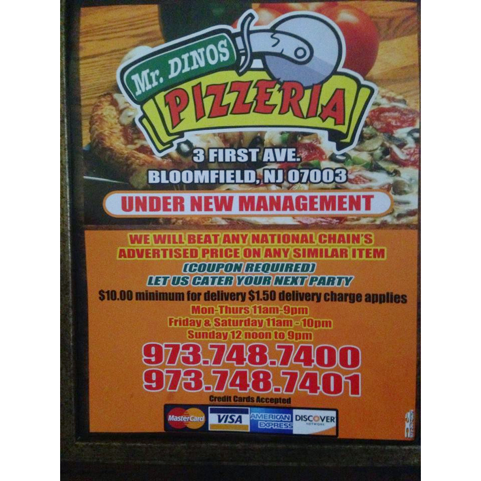 Photo of Mr Dino's Pizza Restaurant in Bloomfield City, New Jersey, United States - 2 Picture of Restaurant, Food, Point of interest, Establishment, Meal delivery