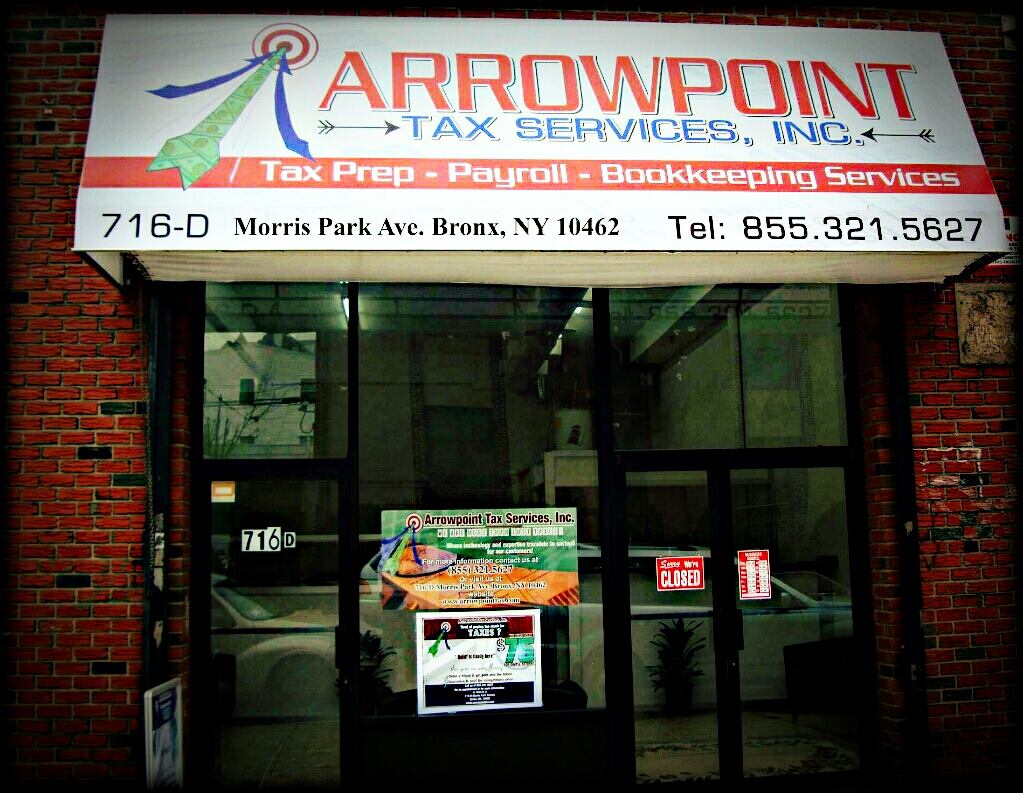 Photo of Arrowpoint Tax Services Inc in Bronx City, New York, United States - 4 Picture of Point of interest, Establishment, Finance, Accounting