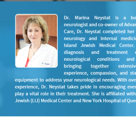 Photo of Brooklyn Neurologist | Neurology Brooklyn - Brooklyn Neurology - Marina Neystat, MD in Brooklyn City, New York, United States - 3 Picture of Point of interest, Establishment, Health, Doctor