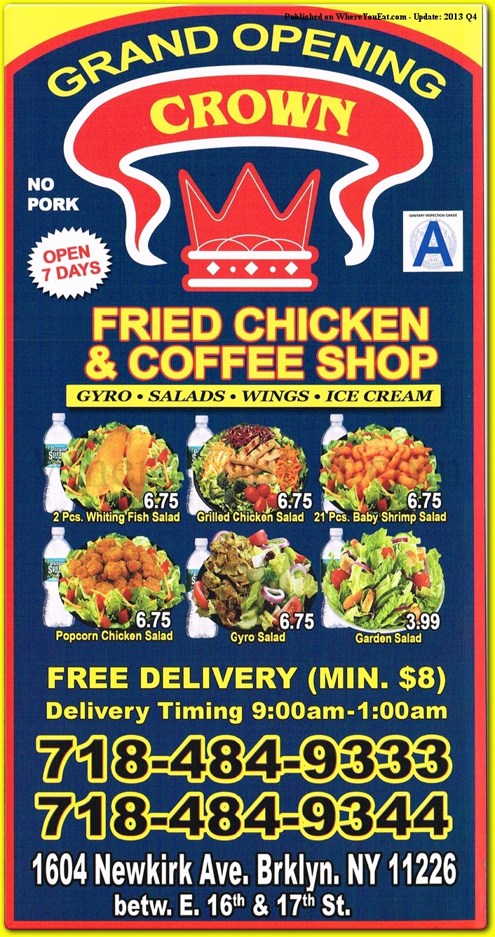 Photo of Crown Fried Chicken & Coffee Shop in Brooklyn City, New York, United States - 7 Picture of Restaurant, Food, Point of interest, Establishment, Meal takeaway, Meal delivery