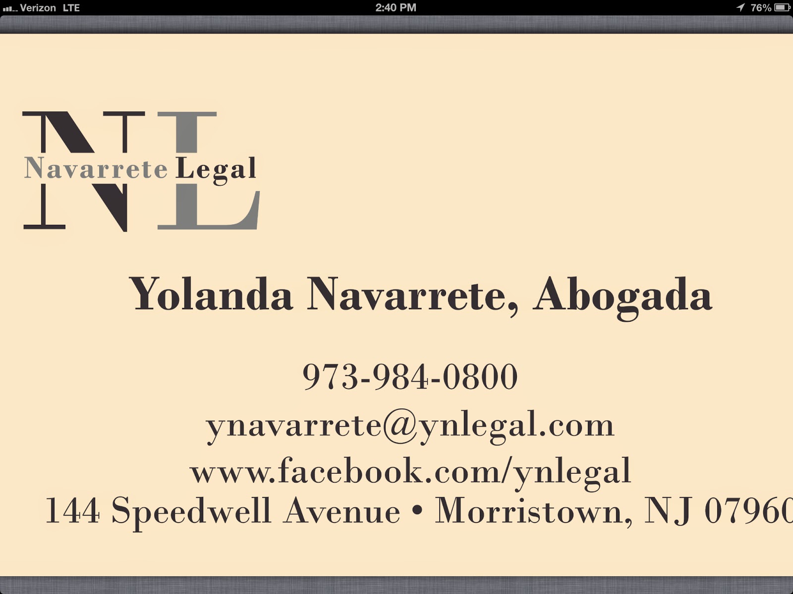 Photo of Yolanda Navarrete Esq. in Morristown City, New Jersey, United States - 1 Picture of Point of interest, Establishment, Lawyer