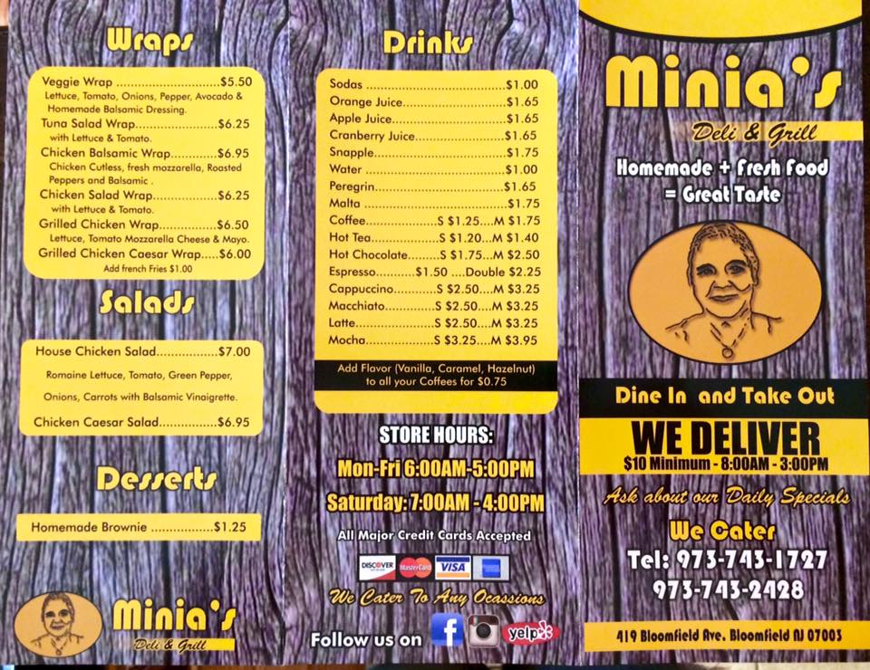 Photo of Minias Deli in Bloomfield City, New Jersey, United States - 4 Picture of Restaurant, Food, Point of interest, Establishment