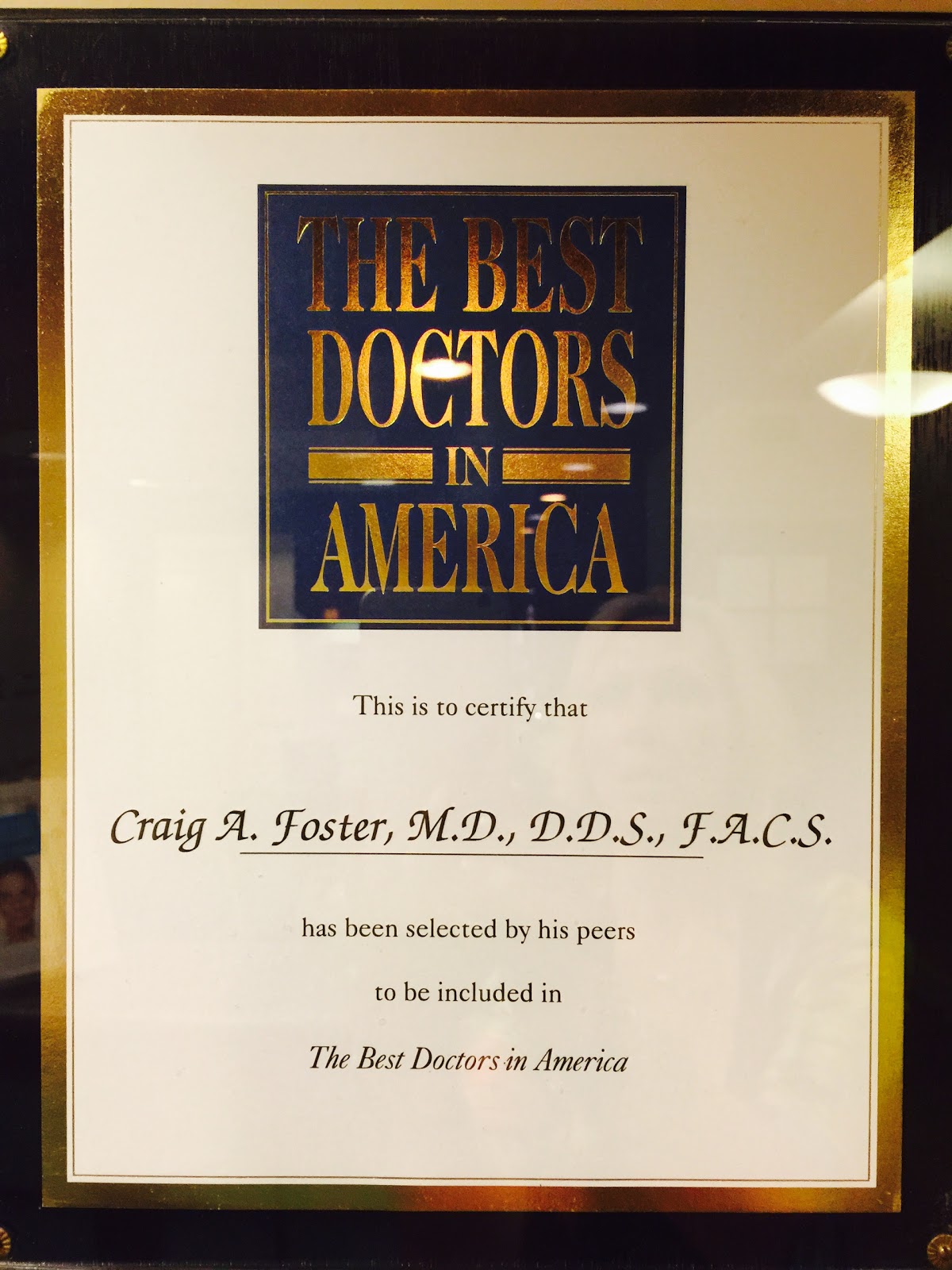 Photo of Craig A. Foster, MD, DDS, FACS in New York City, New York, United States - 8 Picture of Point of interest, Establishment, Health, Doctor