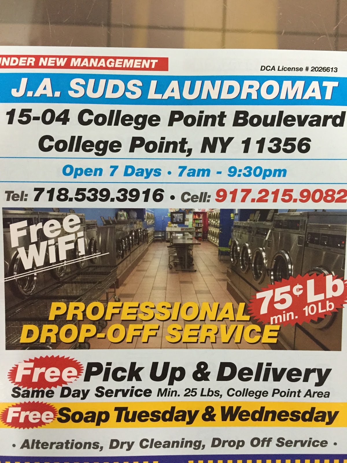 Photo of J A Suds Laundromat in Queens City, New York, United States - 4 Picture of Point of interest, Establishment, Laundry