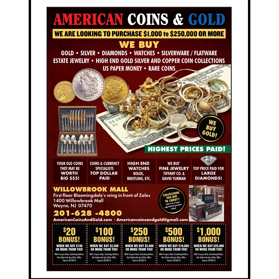 Photo of American Coins & Gold in Wayne City, New Jersey, United States - 2 Picture of Point of interest, Establishment, Finance, Store, Jewelry store