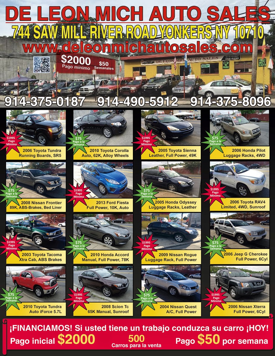 Photo of De Leon Mich Auto Sales in Yonkers City, New York, United States - 2 Picture of Point of interest, Establishment, Car dealer, Store, Car repair, Insurance agency