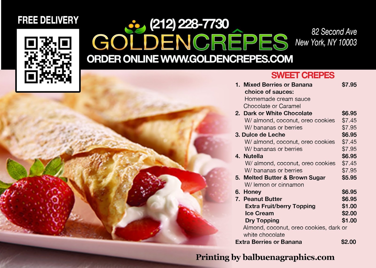 Photo of Golden Crepes in New York City, New York, United States - 8 Picture of Restaurant, Food, Point of interest, Establishment, Store, Cafe