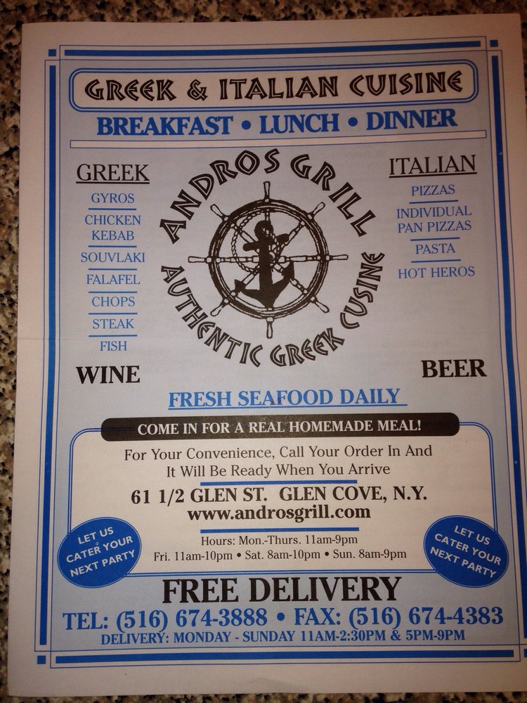 Photo of Andros Grill Pizza & Gyro in Glen Cove City, New York, United States - 5 Picture of Restaurant, Food, Point of interest, Establishment, Meal takeaway, Meal delivery