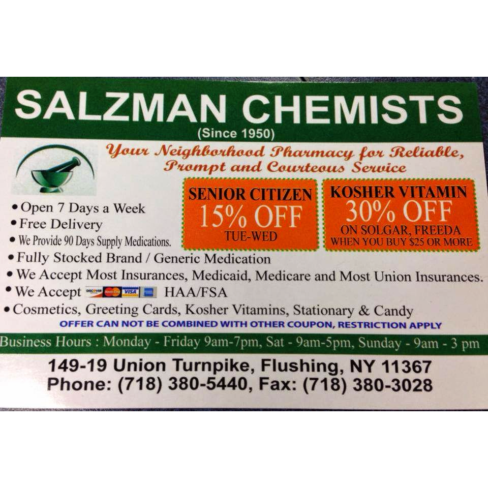 Photo of Salzman Chemists in Flushing City, New York, United States - 3 Picture of Point of interest, Establishment, Store, Health, Pharmacy