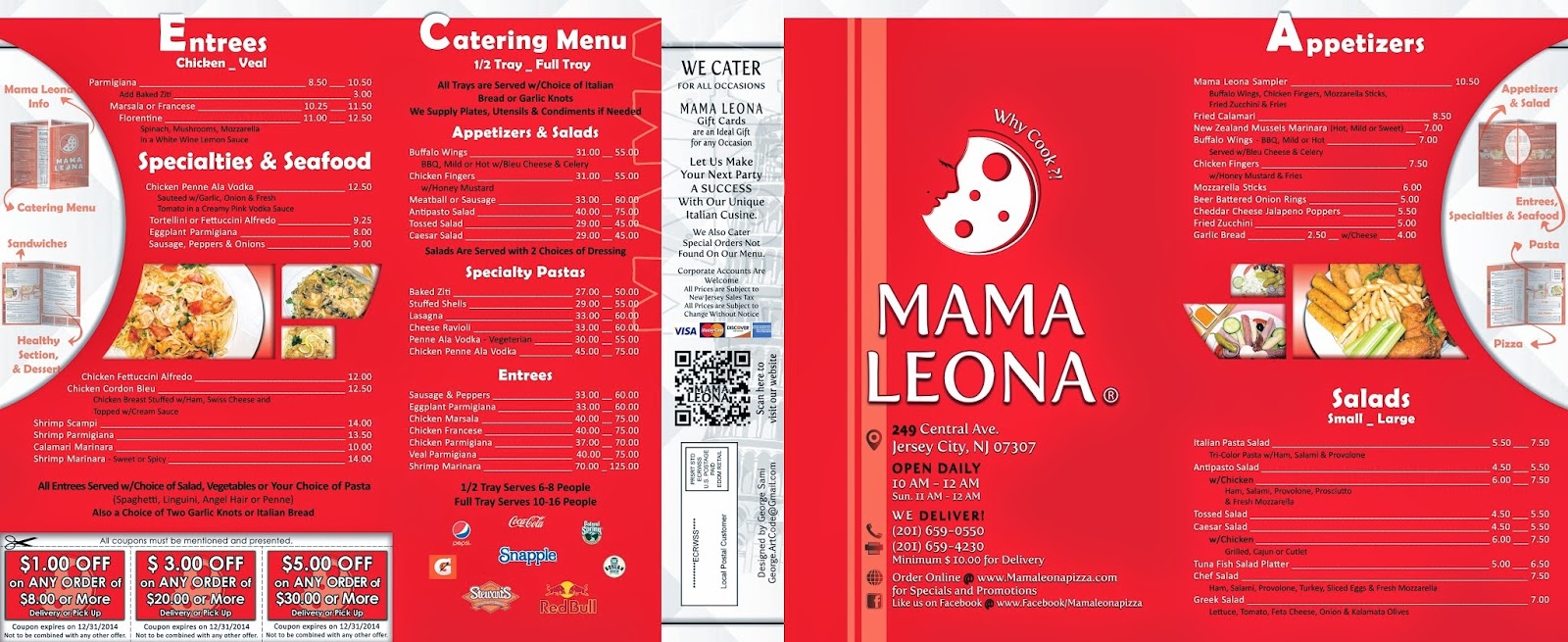 Photo of Mama Leona in Jersey City, New Jersey, United States - 4 Picture of Restaurant, Food, Point of interest, Establishment, Store, Meal takeaway, Meal delivery