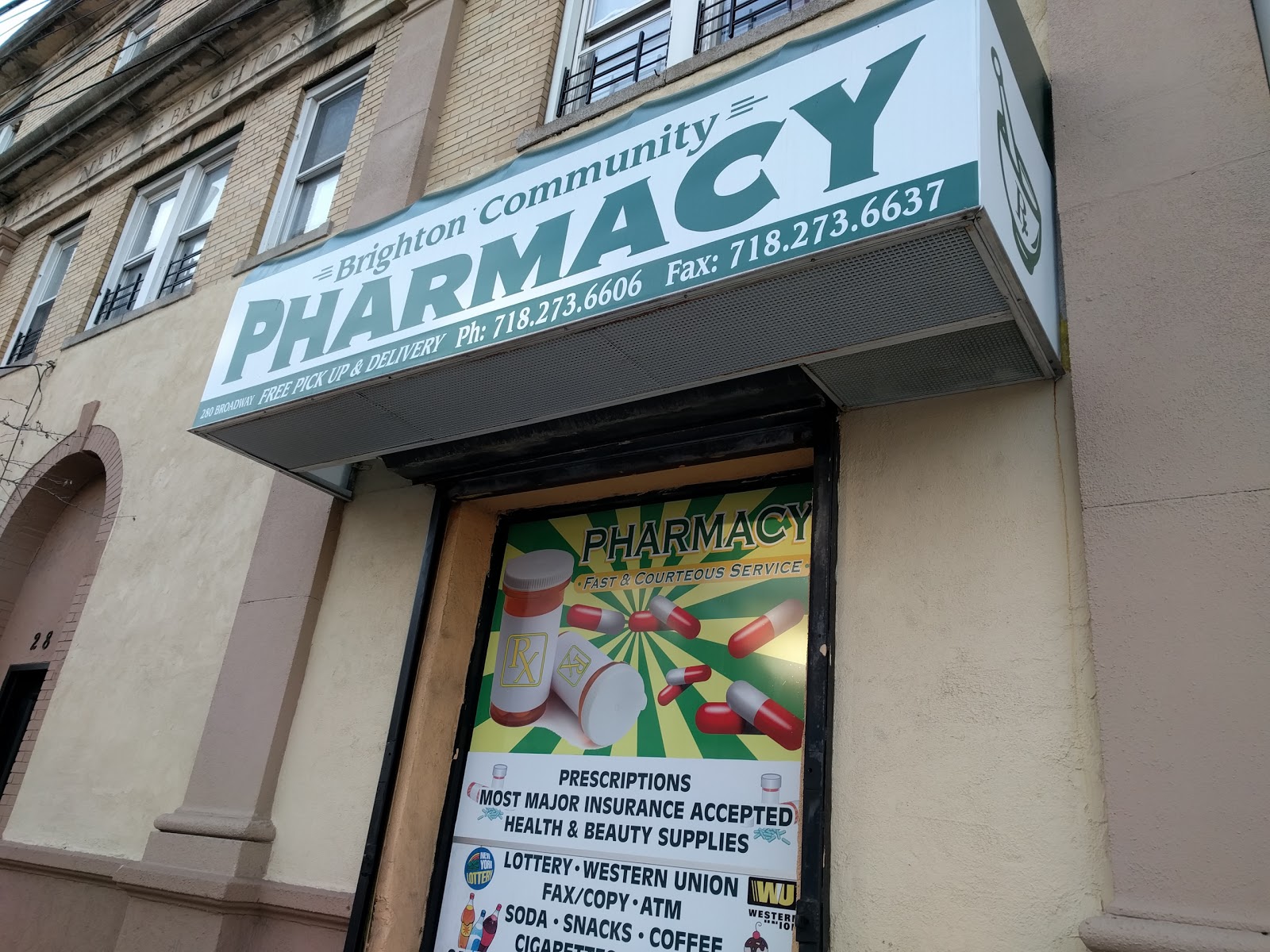 Photo of Brighton Community Pharmacy in Staten Island City, New York, United States - 1 Picture of Point of interest, Establishment, Store, Health, Pharmacy