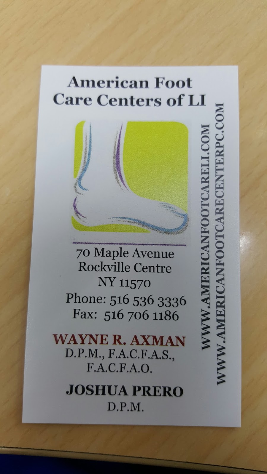 Photo of American Foot Care Centers of LI in Rockville Centre City, New York, United States - 2 Picture of Point of interest, Establishment, Health, Doctor