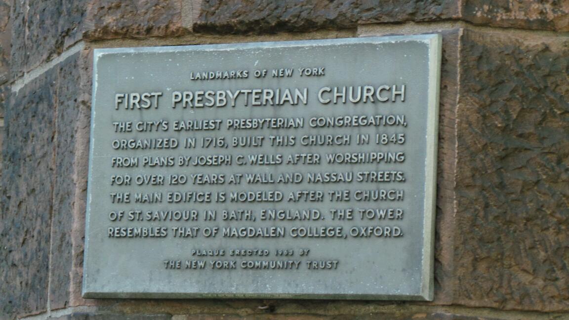 Photo of First Presbyterian Church in New York City, New York, United States - 4 Picture of Point of interest, Establishment, Church, Place of worship