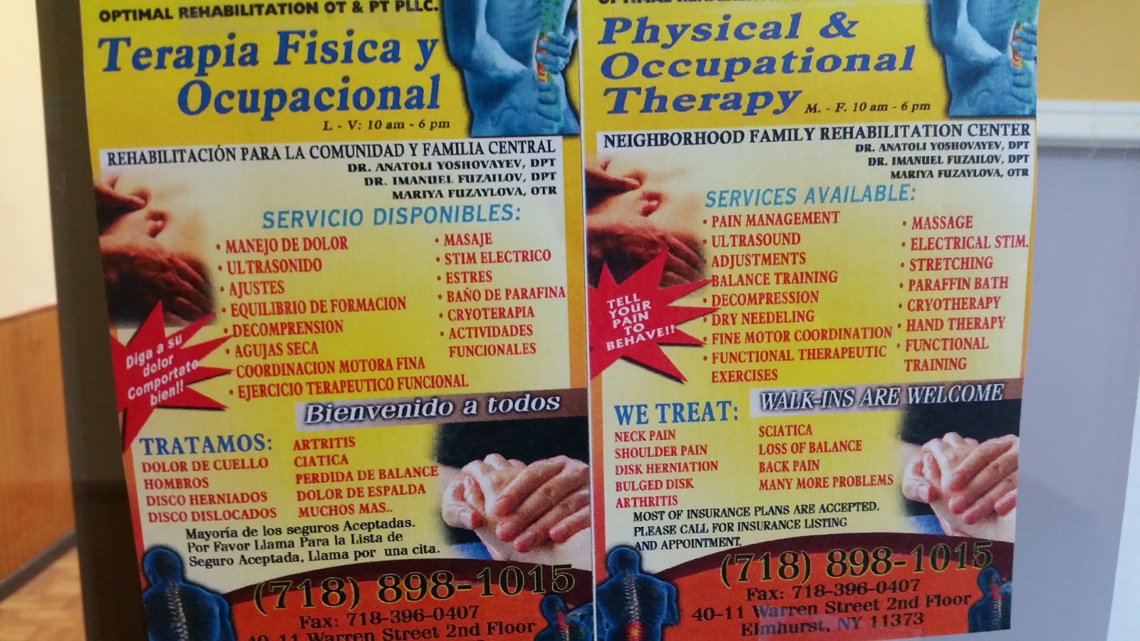 Photo of Optimal Rehabilitation OT and PT in Queens City, New York, United States - 4 Picture of Point of interest, Establishment, Health, Doctor, Physiotherapist