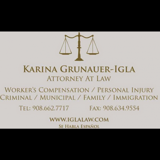 Law Office of Karina Grunauer-Igla, LLC. in Elizabeth City, New Jersey, United States - #2 Photo of Point of interest, Establishment, Lawyer