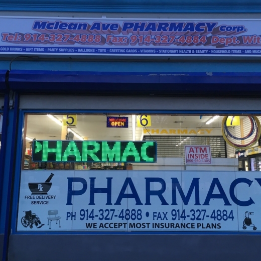 McLean Ave Pharmacy in Yonkers City, New York, United States - #1 Photo of Point of interest, Establishment, Store, Health, Pharmacy