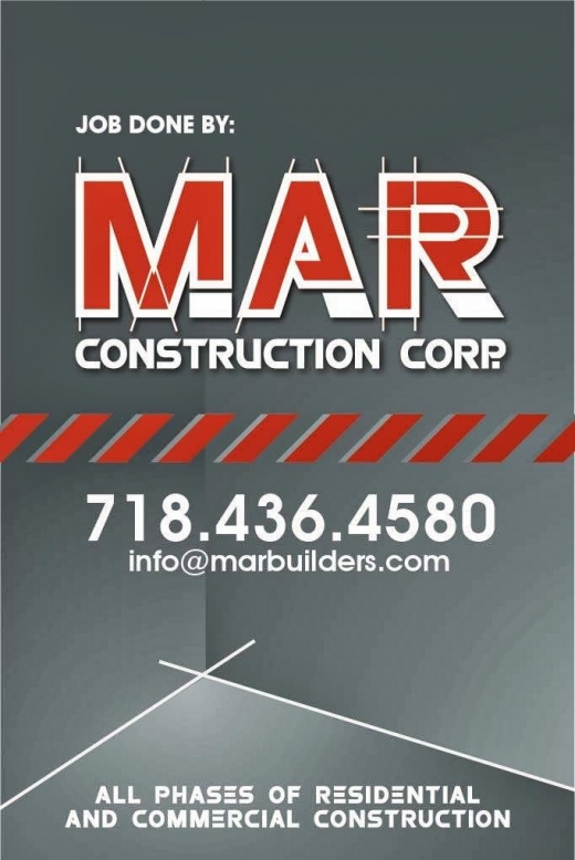 Photo by M.A.R. Construction Corporation. for M.A.R. Construction Corporation.