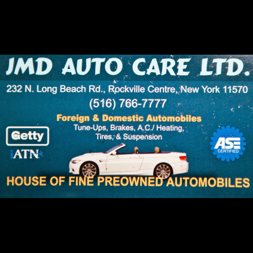 JMD AUTO CARE LTD. in Rockville Centre City, New York, United States - #1 Photo of Point of interest, Establishment, Gas station, Car repair