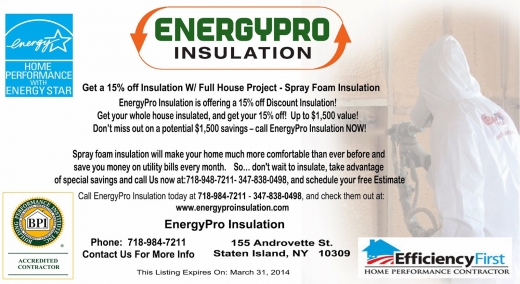 EnergyPro Insulation in Queens City, New York, United States - #2 Photo of Point of interest, Establishment, Store, Home goods store, General contractor