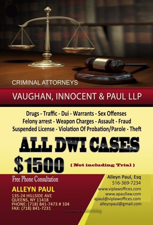 Alleyn Paul Of Vaughan, Innocent & Paul, LLP in Queens City, New York, United States - #2 Photo of Point of interest, Establishment, Lawyer
