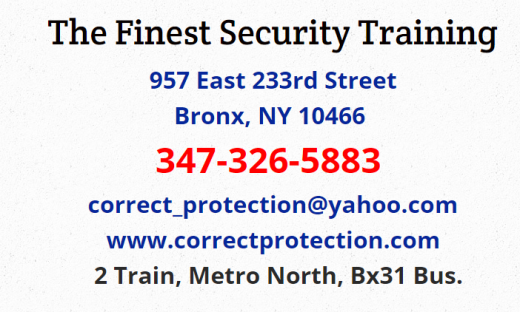 Photo by <br />
<b>Notice</b>:  Undefined index: user in <b>/home/www/activeuser/data/www/vaplace.com/core/views/default/photos.php</b> on line <b>128</b><br />
. Picture for Correct Protection Security Training in Bronx City, New York, United States - Point of interest, Establishment