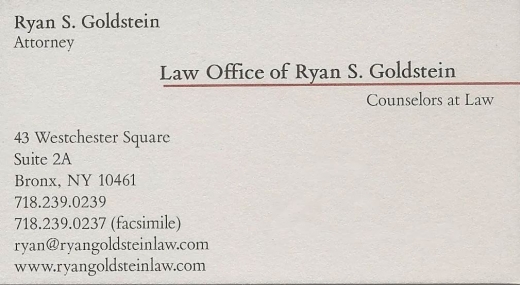 Law Office of Ryan S. Goldstein, P.L.L.C. in Bronx City, New York, United States - #2 Photo of Point of interest, Establishment, Lawyer