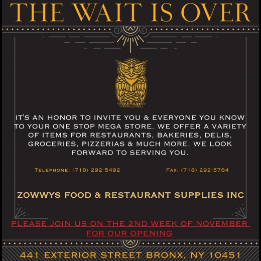 Zowwys Food & Restaraunt Supplies INC. in Bronx City, New York, United States - #1 Photo of Point of interest, Establishment