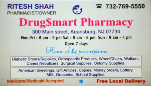 DRUG$MART PHARMACY in Keansburg City, New Jersey, United States - #2 Photo of Point of interest, Establishment, Store, Health, Pharmacy