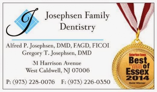 Photo by <br />
<b>Notice</b>:  Undefined index: user in <b>/home/www/activeuser/data/www/vaplace.com/core/views/default/photos.php</b> on line <b>128</b><br />
. Picture for Josephsen Family Dentistry in West Caldwell City, New Jersey, United States - Point of interest, Establishment, Health, Dentist