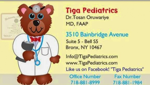 Photo by <br />
<b>Notice</b>:  Undefined index: user in <b>/home/www/activeuser/data/www/vaplace.com/core/views/default/photos.php</b> on line <b>128</b><br />
. Picture for Tiga Pediatrics in Bronx City, New York, United States - Point of interest, Establishment, Health, Doctor