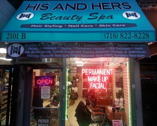 His and Hers Beauty Spa in Bronx City, New York, United States - #1 Photo of Point of interest, Establishment, Health, Spa, Beauty salon, Hair care