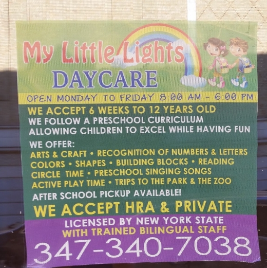 MY LITTLE LIGHTS DAYCARE in New York City, New York, United States - #1 Photo of Point of interest, Establishment