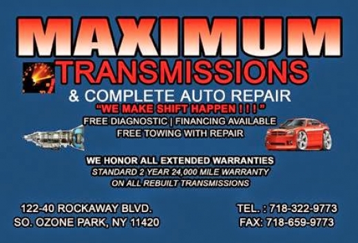 Maximum Transmissions & Complete Auto Repair in South Ozone Park City, New York, United States - #1 Photo of Point of interest, Establishment, Car repair