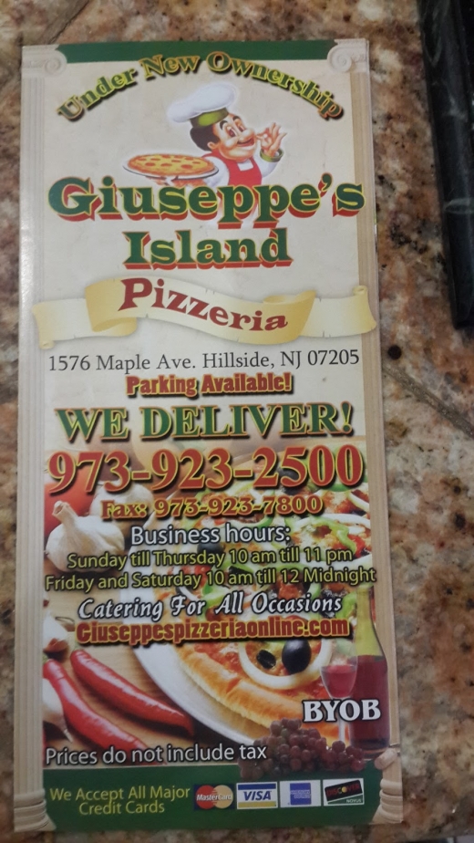 Guiseppe's Island Pizza in Hillside City, New Jersey, United States - #2 Photo of Restaurant, Food, Point of interest, Establishment, Meal takeaway, Meal delivery