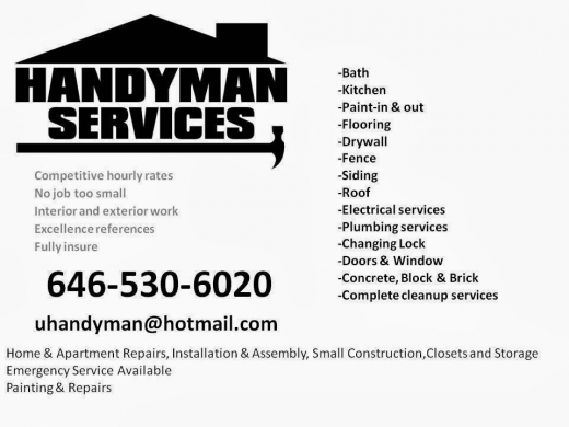 Handyman Services in Bronx City, New York, United States - #1 Photo of Point of interest, Establishment, General contractor, Painter