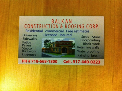 Photo by Balkan Construction and Roofing Corporation. for Balkan Construction and Roofing Corporation.
