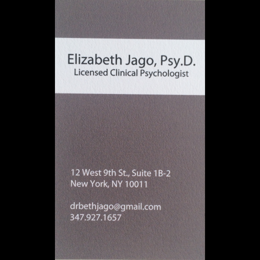 Elizabeth Jago, PsyD in New York City, New York, United States - #2 Photo of Point of interest, Establishment, Health